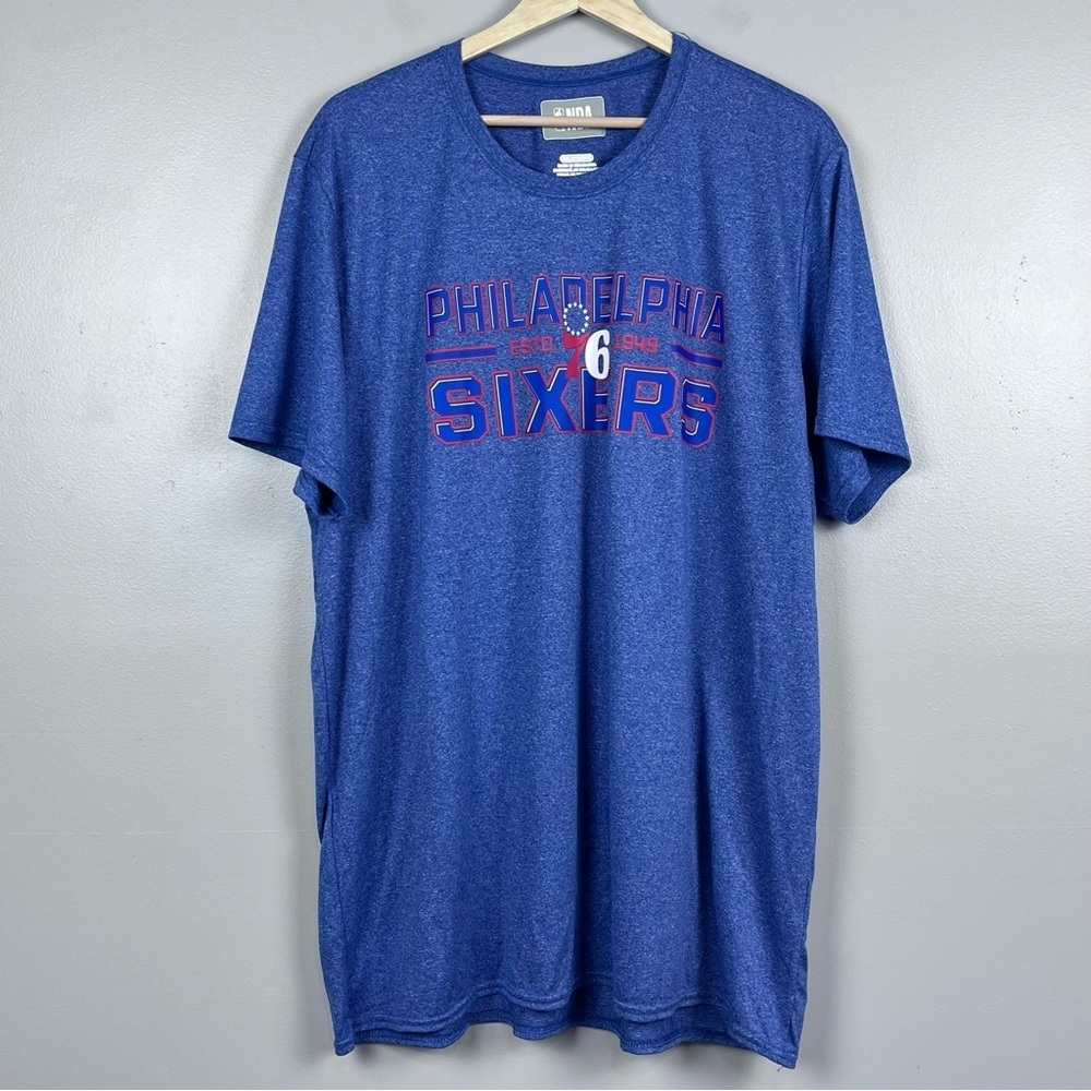 NBA Men's Philadelphia 76 Sixers Graphic Print Tee Shirt Size 2XL; Basketball